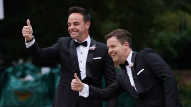 Ant and Dec greet fans and guests.